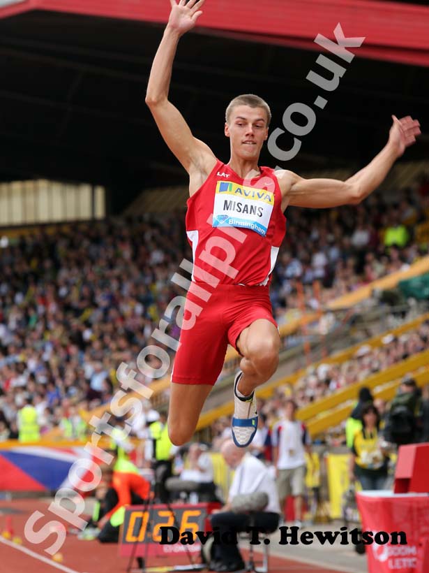 Elvijs Misans, long jump, 2012 Samsung Diamond League, Birmingham.